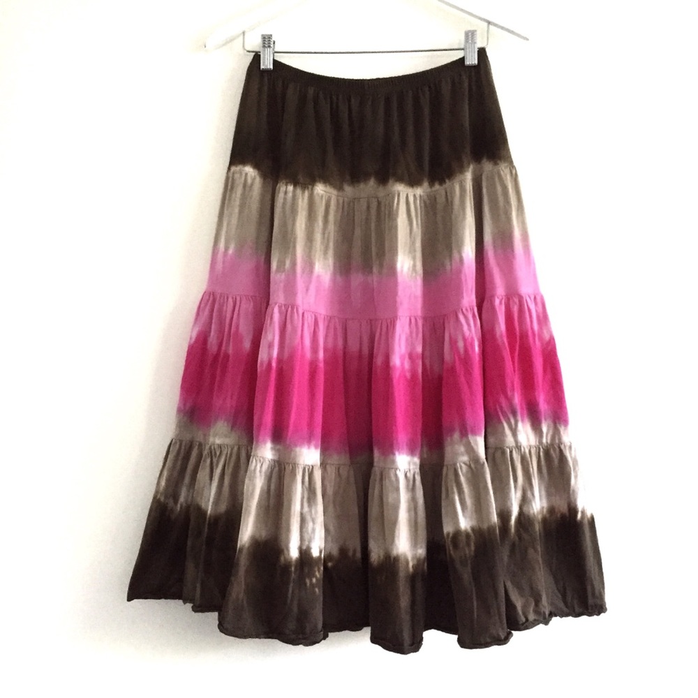 2DYE4 BOHO FULL MAXI HAND TIE DYE SKIRT